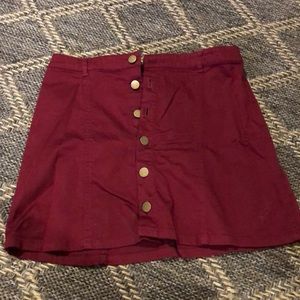 Corduroy maroon skirt